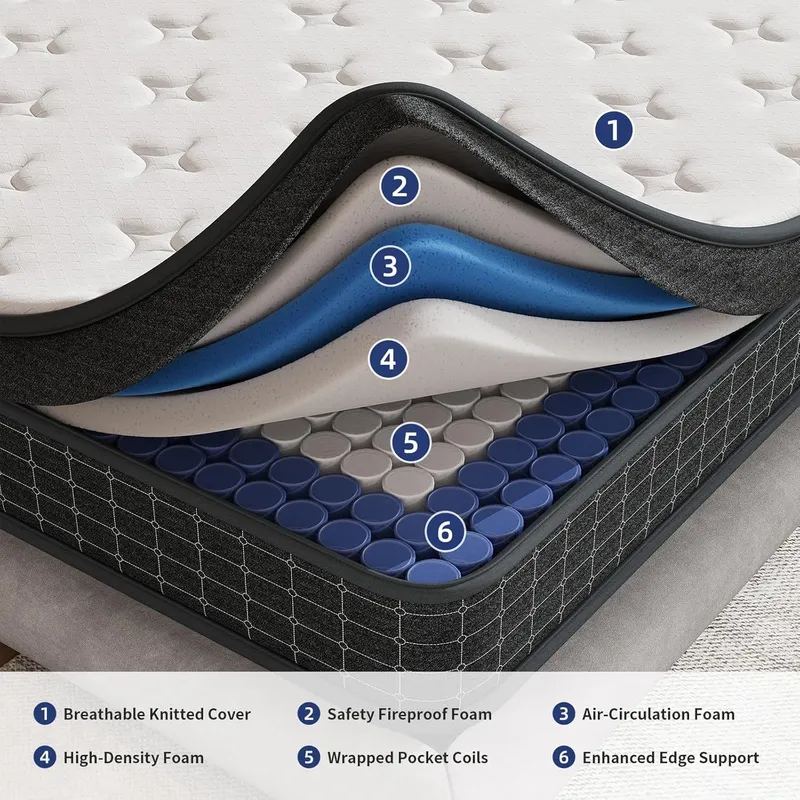 SupremeSleep Queen Mattress, 12 Inch Queen